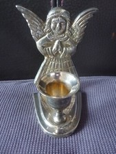 Kerzenleuchter Engel Silber 11,0 cm Kerzenständer Schutzengel TOP Kerzenhalter