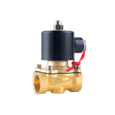 1/4"-2" Messing Magnetventil Ventil Luft Wasser Öl 12/24/220V Normal Geschlossen