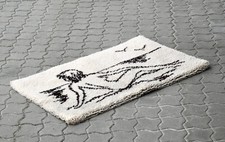 Mid Century Wandbehang Akt Frau 50er 60er schwarz weiss Wandteppich Wandbild