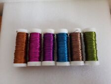 Basteldraht Dekodraht Schmuckdraht bunt Metallic - Farben glänzend  6 Rollen
