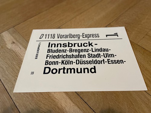 Zuglaufschild 1118 - zuglaufschild,