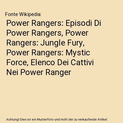 Power rangers episodi - episodi, di