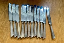 ED Wüsthof (Besteck-)Messer, 12 Stck., mit Horngriffen- Sonderanfertigung