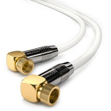 7,5m Sat Koax Kabel gewinkelt F-Stecker Digital TV Antennenkabel ULTRA HD 4k