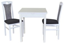 3tlg. Tischgruppe, Essgruppe 3tlg. In 2 Farben, Esstisch ausziehbar