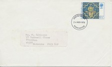 GB 1976, Weihnachten 6 1/2p auf sehr schönem FDC (Umschlagschnitt links) FDI MANCHESTER