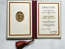 Orig.Urkunde NVA Leistungsabzeichen Obermeister Volksmarine 1963 Marine Grenze