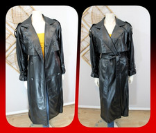 NEU? ZARA ?kultiger Kunstleder Mantel Trenchcoat Loden S 36 38 schwarz ?