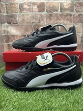 Puma King Top TT 105734-01 Herren UK 9,5 Schwarz Leder Astro Turf Fußballschuhe