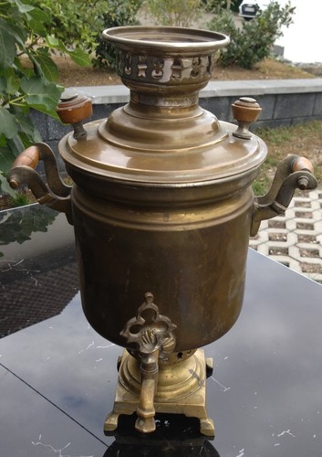 Antiker samowar aus messing - samowar,