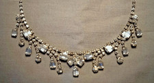 Extravagantes Collier mit Zirkonia - Brautschmuck - vintage - HINGUCKER