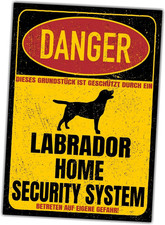 Labrador Schild Warnschild