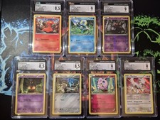 Pokemon 7x Karten XY Base Set #146 Holo CGC 8,5-9 Partial Crimp Error Fehldruck