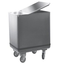 Bäckerei Mehlbehälter - Mobiler Mehlwagen - Edelstahl Zutatenwagen 105 Liter