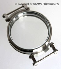 ∅ 48,7mm STAHL Grade 316L GEHÄUSE zum EINSETZEN von Taschenuhrwerken ∅42-45mm