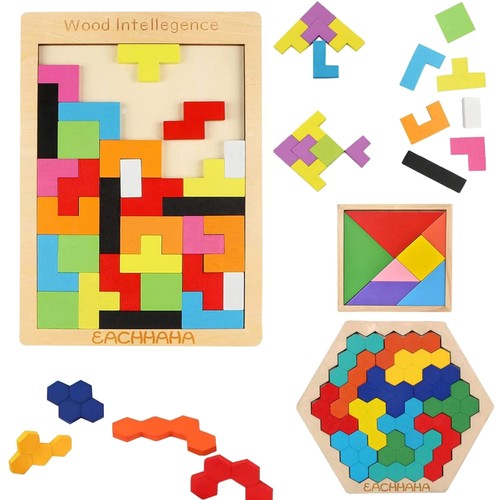 Holzpuzzle montessori tangram - holzpuzzle,