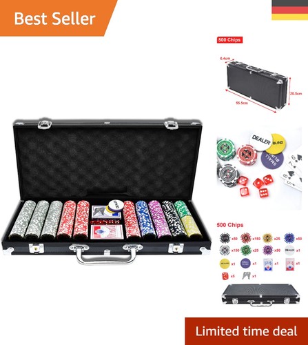 Pokerkoffer set chips karten - set,