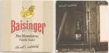 Baisinger Bier - alter Bierdeckel "Ich will's natürlich"
