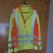 Engelbert strauß Warnschutz  Fleece Troyer motion 2020  Orange/Gelb Größe  L