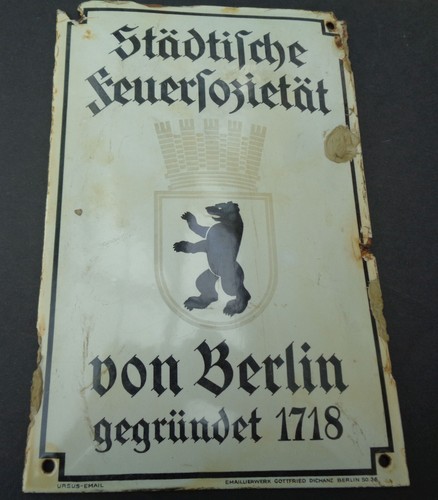Emailleschild alt städtische - alt,