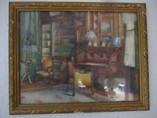 Art Deco Zimmer Stillleben Aqua./Mischtechnik sign. N. Tripier in Rahmen um 1920