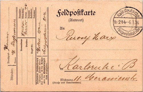Germany 1916 feldpost - card, /
