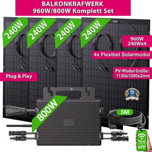 960w 800w balkonkraftwerk - 960w/800w,