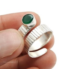 Natürlich Grün Solid Silber