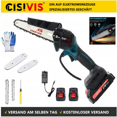 Mini akku kettensäge - kettensäge, 6+4