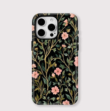 Black floral vintage aesthetic - black,