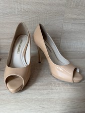 Buffalo Pumps, High Heels,  Peep Toe beige Gr. 40 getragen