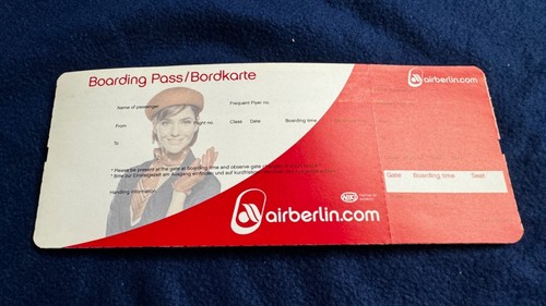 Air berlin ticket - air, blanko