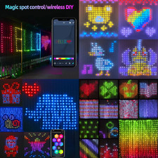 LED Lichtervorhang 400 Weihnachtsbeleuchtung Mehrfarbig mit App Steuerung 3x3/2x2 Mt