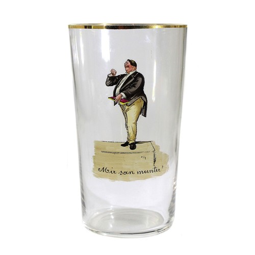 Sektbecher mit karikatur von - sektbecher,