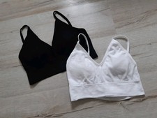 2x Sport BH, Soft BH ohne Bügel Gr M Schwarz Und  Weiß