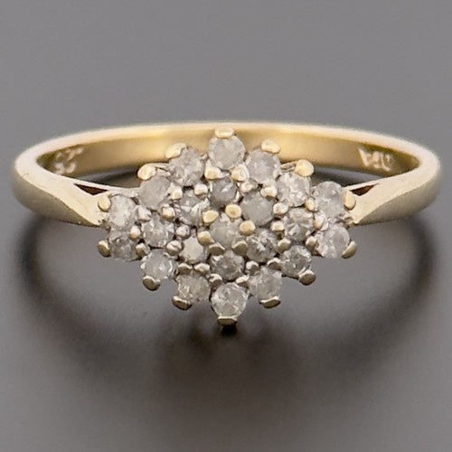 Cluster ring gelbgold - cluster-ring, kt