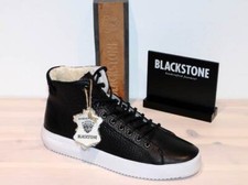BLACKSTONE Leder Sneaker Lammfell Schnürer High Top - YG09 Black - Neu&OVP!
