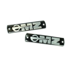 Emblem Schriftzug für MZ TS 125 150  für Tank Chromblenden 1 Paar 12,5 Liter