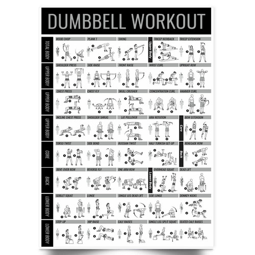 Hantel gym workout poster - workout,