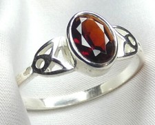 ❤️Granat Ring 925 Silber fac. Edelstein "keltischer Knoten"  Gr. 51 - 62 neu❤️