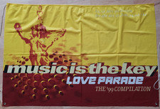 Rarität Berlin Loveparade 1999 "Music is the Key"Flagge Banner ca. 120x80cm