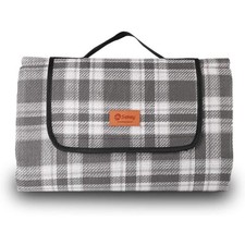 Faltbar Picknickdecke 200x200cm Campingdecke XXL Outdoor Reise Stranddecke Grau