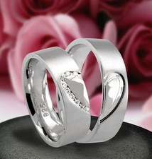 Hochzeitsringe , Trauringe , Verlobungsringe , Silber 925 , GRavur GRatis JK3