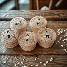 10 Stück Gastgeschenke Hochzeit  bomboniere Süßigkeiten aus stoff Rosenmotiv Ø 5