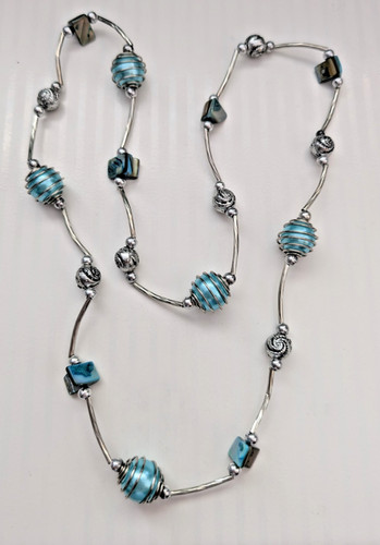 Blau boho stil kunstperlen - stil,