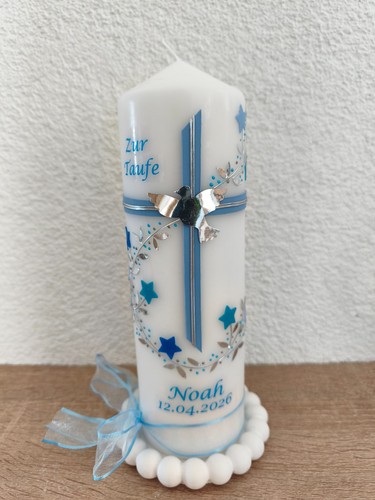 Taufkerze motiv kreuz und - taufkerze,