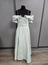 Karen Millen Träger Schulterfrei Taft Gewebt Ballkleid Gr. 10