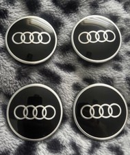 Original Audi Nabendeckel Schwarz Glanz 61mm Audi A1,A3,A4,A5,A6,A7,A8 RS E-tron