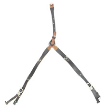 Wehrmacht Luftwaffe Y-Riemen Koppeltragegestell Tragehilfe schwarz Leder Stempel