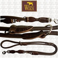 WOZA Rundgenähte Hundeleine Vollleder Lederleine Soft Rindnappa Handmade E1251
